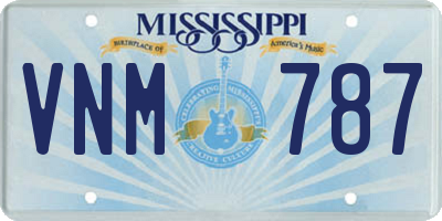 MS license plate VNM787