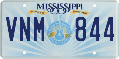 MS license plate VNM844