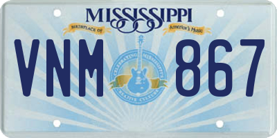 MS license plate VNM867