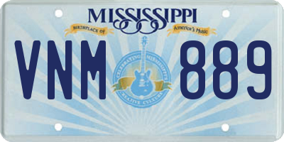 MS license plate VNM889