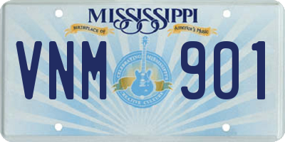 MS license plate VNM901