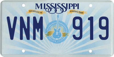 MS license plate VNM919