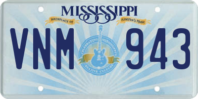 MS license plate VNM943