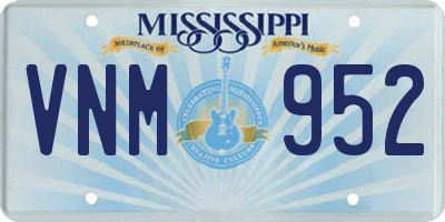 MS license plate VNM952