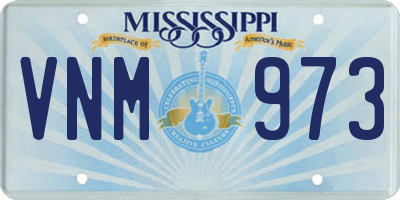MS license plate VNM973