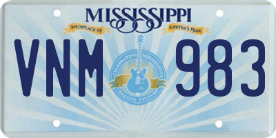 MS license plate VNM983