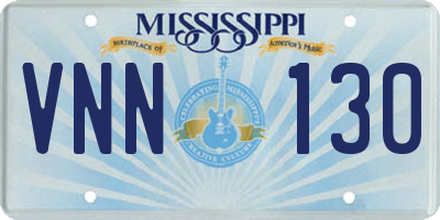 MS license plate VNN130