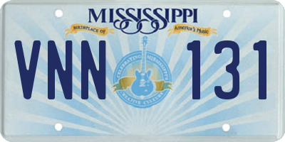 MS license plate VNN131