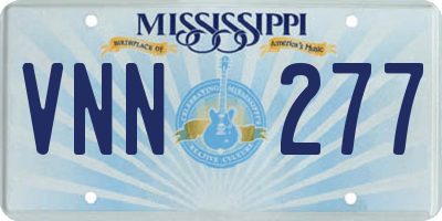 MS license plate VNN277