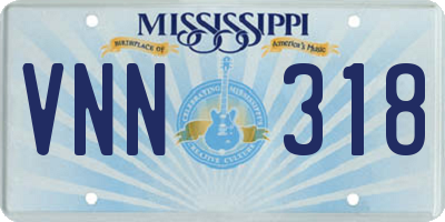 MS license plate VNN318