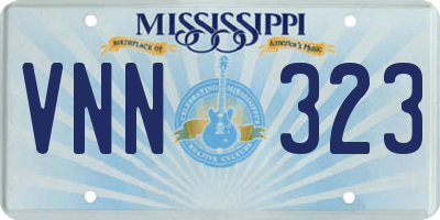 MS license plate VNN323
