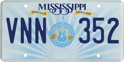 MS license plate VNN352