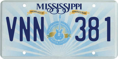 MS license plate VNN381
