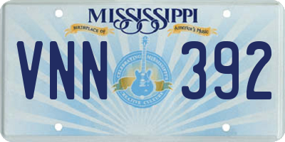 MS license plate VNN392