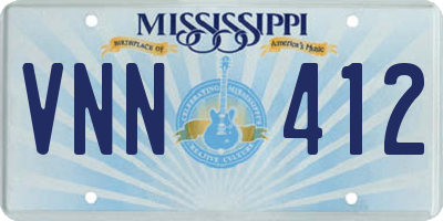 MS license plate VNN412