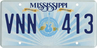 MS license plate VNN413