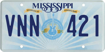 MS license plate VNN421