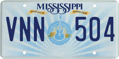 MS license plate VNN504