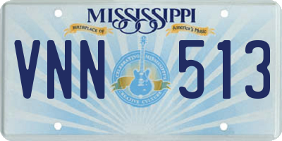 MS license plate VNN513