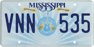 MS license plate VNN535