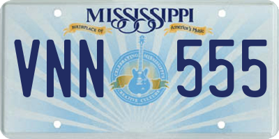 MS license plate VNN555