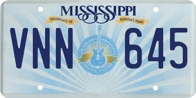 MS license plate VNN645