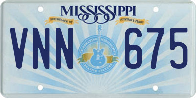 MS license plate VNN675