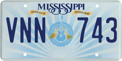 MS license plate VNN743