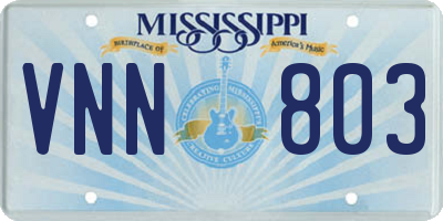 MS license plate VNN803
