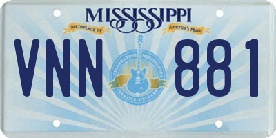 MS license plate VNN881