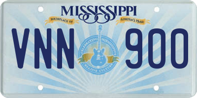 MS license plate VNN900