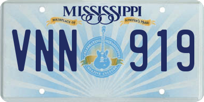 MS license plate VNN919