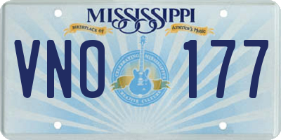 MS license plate VNO177