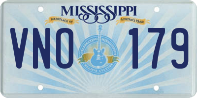 MS license plate VNO179