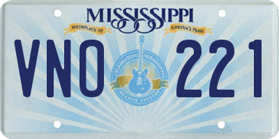 MS license plate VNO221