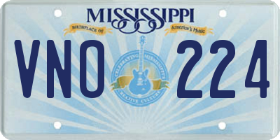 MS license plate VNO224