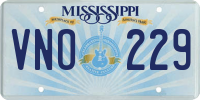 MS license plate VNO229