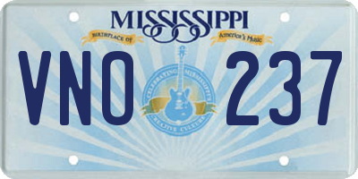 MS license plate VNO237