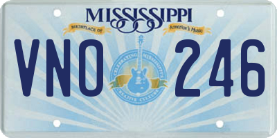 MS license plate VNO246