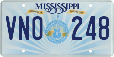 MS license plate VNO248