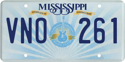 MS license plate VNO261