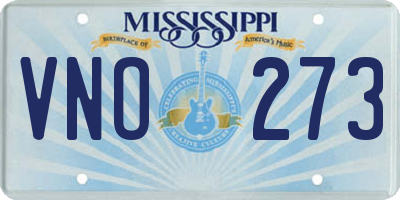 MS license plate VNO273