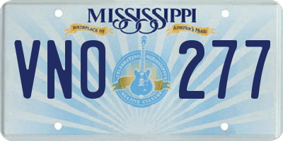 MS license plate VNO277