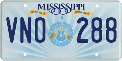 MS license plate VNO288