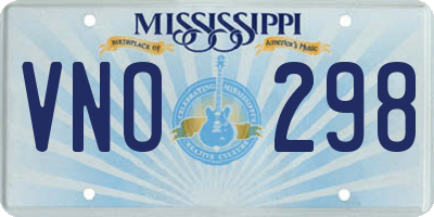 MS license plate VNO298