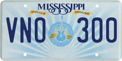 MS license plate VNO300
