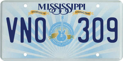 MS license plate VNO309