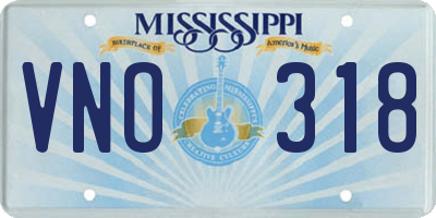 MS license plate VNO318
