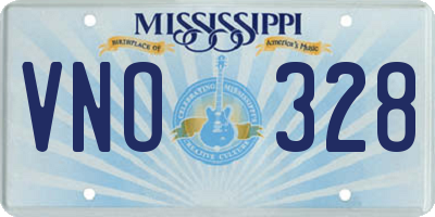 MS license plate VNO328