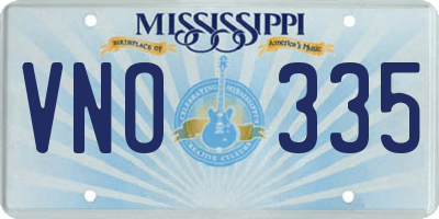 MS license plate VNO335